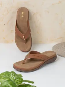 Inc 5 Women Round Toe T-Strap Flats