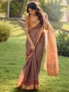 Satrani Printed Warli Embroidered Saree