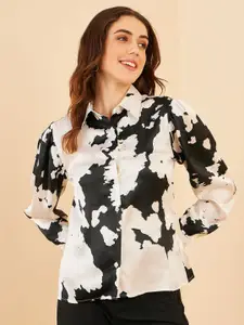 RARE Women Opaque Printed Casual Shirt