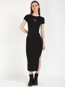 Tommy Hilfiger Brand Logo Slits Bodycon Dress