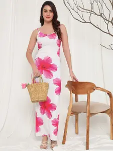 TANDUL Women Floral Printed Bodycon Maxi Dress