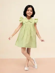 Toonyport Floral Print Flutter Sleeve Fit & Flare Dress