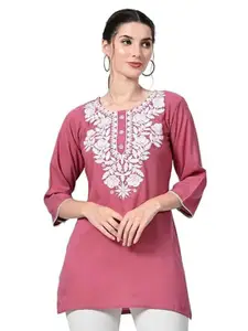 LIBOZA Women Embroidered Chikankari Kurti