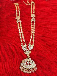 Anujeet Fashion Hub Gold-Plated Stone Studded Necklace