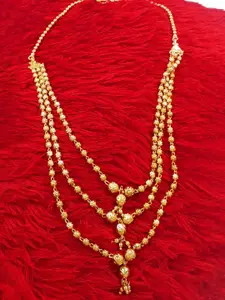 Anujeet Fashion Hub Gold-Plated Layered Necklace