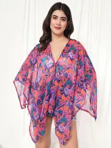 TANDUL Women Floral Printed Tie-Up Shrug