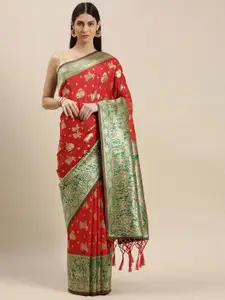 flaher Ethnic Motifs Woven Design Designer Banarasi Saree