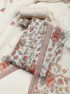 Meena Bazaar Printed Art Silk Unstitched Dress Material