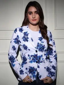 TANDUL Women Floral Printed Single-Breasted Blazers