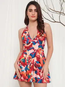 TANDUL Women Halter Neck Fit & Flare Dress