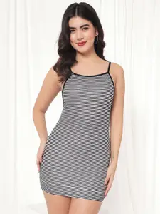 TANDUL Women Striped Bodycon Mini Dress