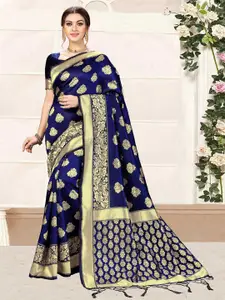 Trendmalls Ethnic Motifs Woven Design Zari Banarasi Saree