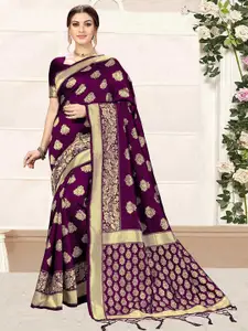 Trendmalls Ethnic Motifs Woven Design Zari Banarasi Saree
