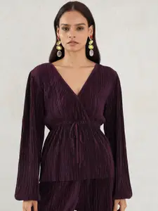 FEMMELLA Women Self Design Wrap Top