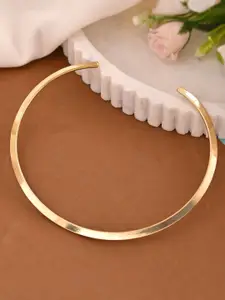 Silvermerc Designs Brass Gold-Plated Open Choker Necklace