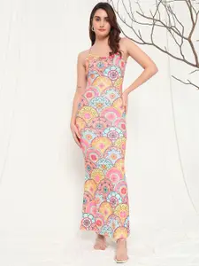 TANDUL Women Floral Printed Shoulder Straps A-Line Dress