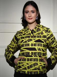 BAESD Women Printed Hooded Sweatshirt