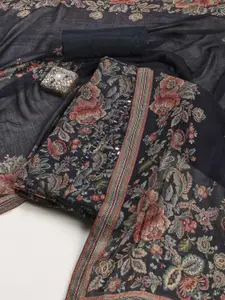 Meena Bazaar Printed Art Silk Unstitched Dress Material