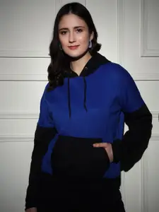 TANDUL Women Colourblocked Hooded Sweatshirt