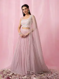 Alaya Advani Embellished Sequinned Ready to Wear Lehenga & Blouse With Dupatta