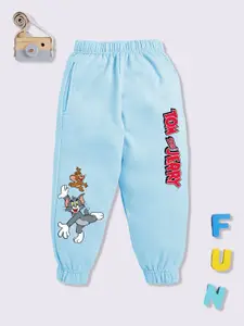 YK X Minute Mirth Boys Graphic Printed Joggers