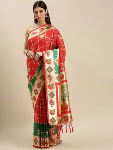 flaher Woven Design Banarasi Saree