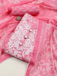 Meena Bazaar Printed Art Silk Unstitched Dress Material