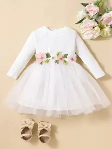 BAESD Embellished Net Fit & Flare Dress