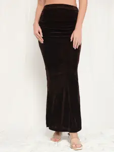 TANDUL Women Ruched A-line Maxi Skirt