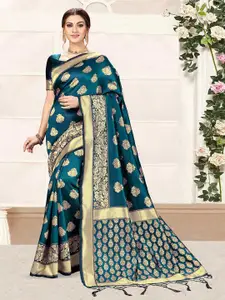 Trendmalls Floral Zari Banarasi Saree