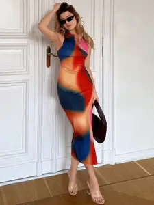 TANDUL Women Sleeveless Dyed Bodycon Dress