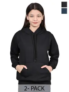 BAESD Girls Pack of 2 Long Sleeves Hooded Pullover Sweatshirt