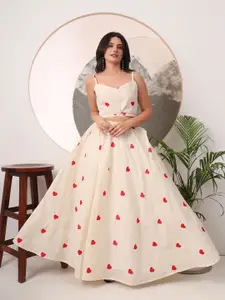 Mitera Embroidered Thread Work Ready to Wear Lehenga & Blouse With Dupatta