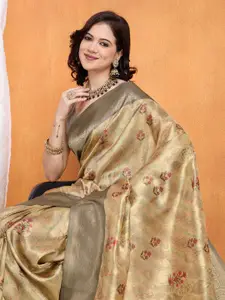 Mitera Ethnic Motifs Zari Banarasi Saree