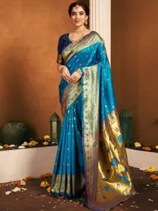 KALINI Woven Design Zari Paithani Saree