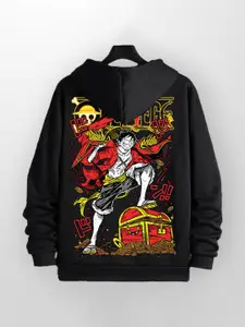 ZEN1 FASHION Men Printed Hooded Pullover Sweatshirt