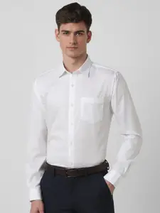 Peter England Men Slim Fit Spread Collar Geometric Printed Cotton Formal Shirt