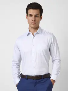 Van Heusen Men Slim Fit Spread Collar Geometric Printed Cotton Formal Shirt