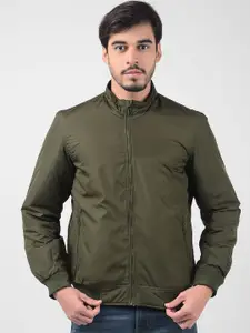 Numero Uno Men Mock Collar Solid Casual Lightweight Bomber Jacket
