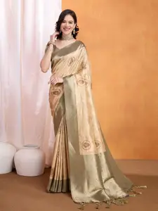 Mitera Floral Woven Design Banarasi Saree
