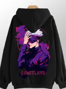 ZEN1 FASHION Anime Printed Hooded Sweatshirt