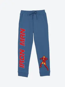 YK Marvel Boys Graphic Printed Mid-Rise Jogger
