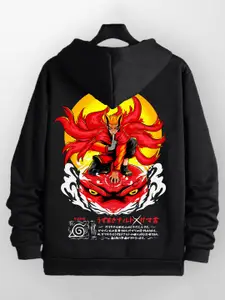 ZEN1 FASHION Men Printed Hooded Pullover Sweatshirt