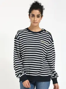 Tommy Hilfiger Women Striped Round Neck Sweatshirt