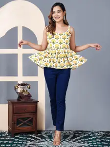 UNIFY FASHION Floral Printed Peplum Top