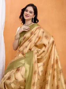 Mitera Ethnic Motifs Zari Pure Silk Banarasi Saree