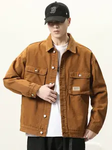 StyleCast Spread Collar Cotton Tailored Open Front Jacket