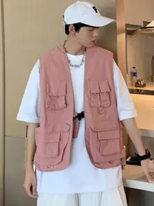 StyleCast Men Solid Oversized Pockets Open Front Jacket