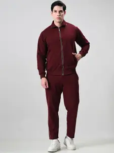 BAESD Men Fleece Mock Collar Casual Tracksuit