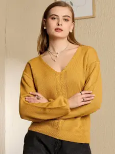Berrylush Women V-Neck Pullover Sweaters